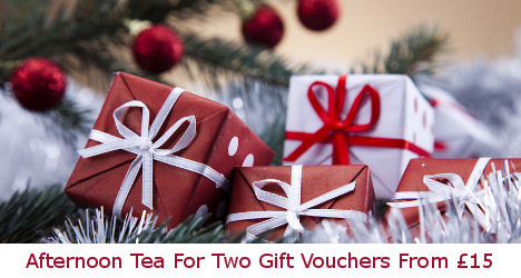 tea afternoon gift christmas menus vouchers