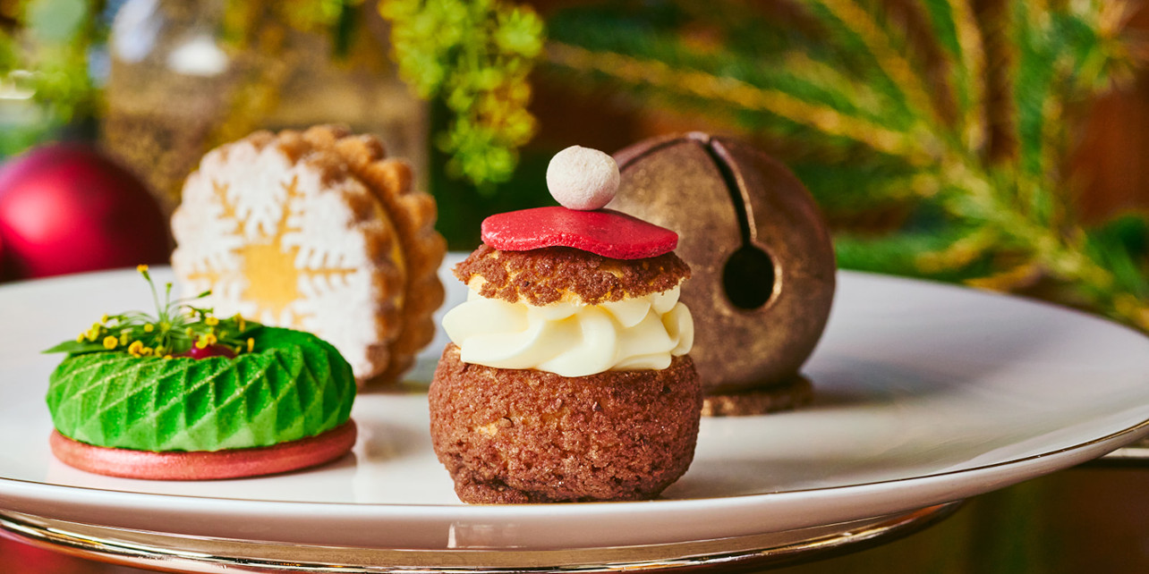Festive Afternoon Tea Pastries Raffles London