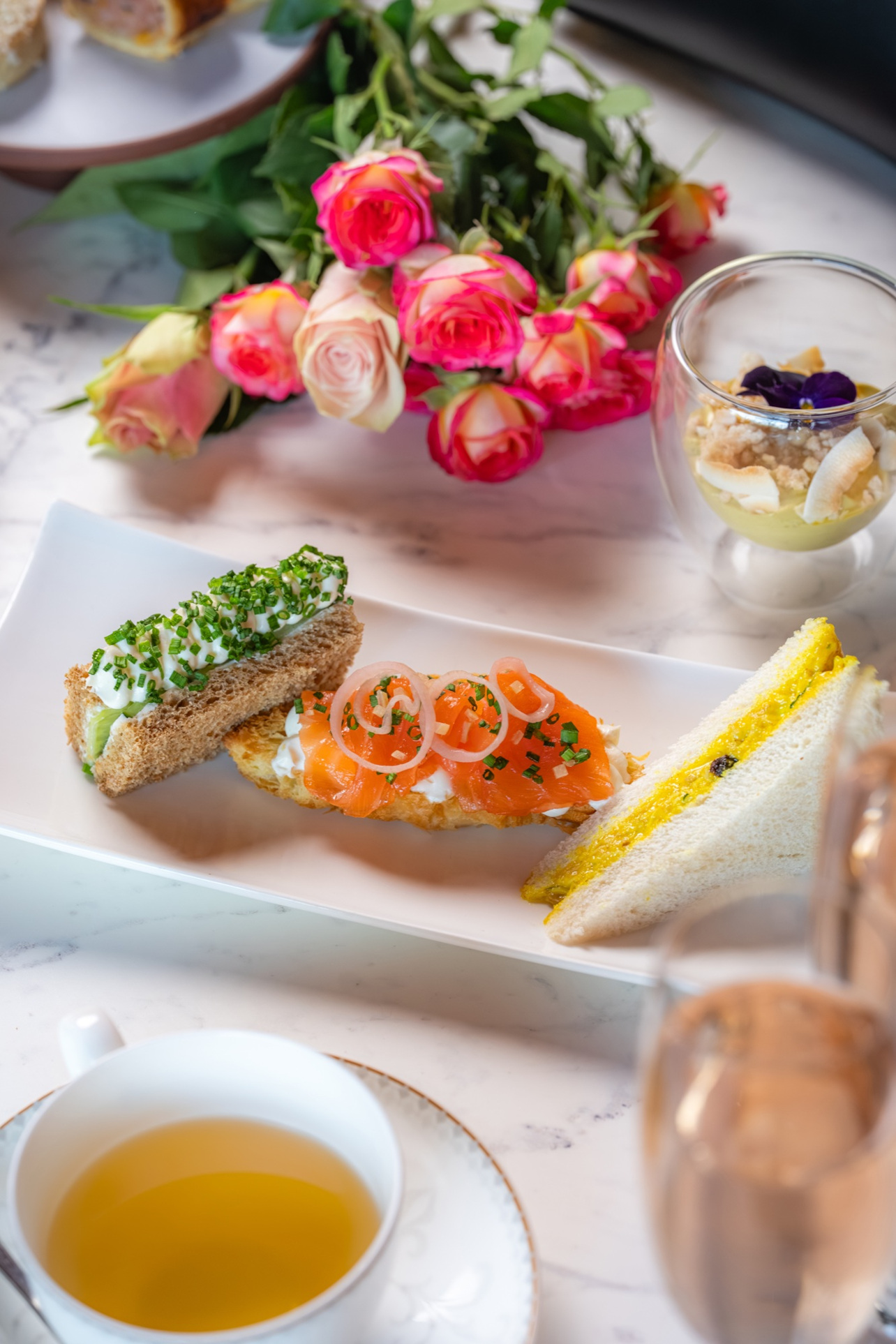 Love Letter Afternoon Tea With Grace Han Savouries Royal Garden Hotel London Origin Kensington