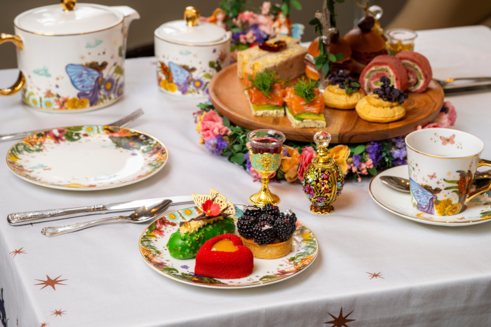 Midsummer's Night Dream Afternoon Tea Bespoke Crockery at Kona